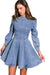 Dames Denim Skater Mini Jurk 0