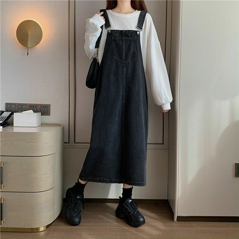 Dames Denim Tuinbroekjurk Casual 1