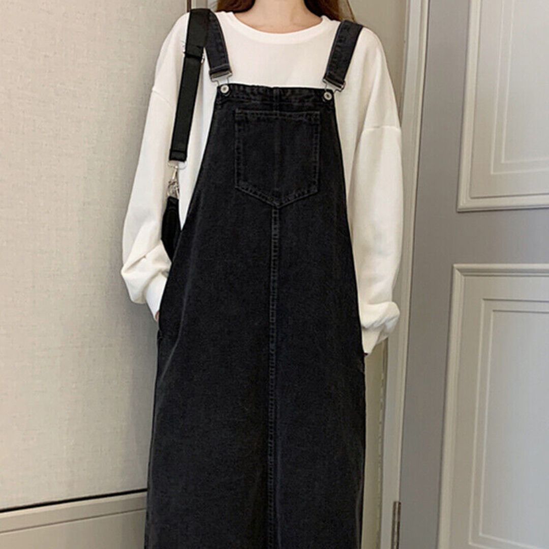 Dames Denim Tuinbroekjurk Casual 3