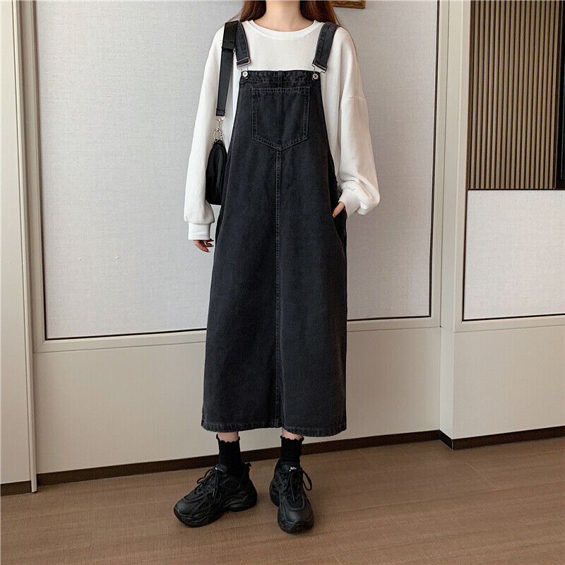 Dames Denim Tuinbroekjurk Casual 5