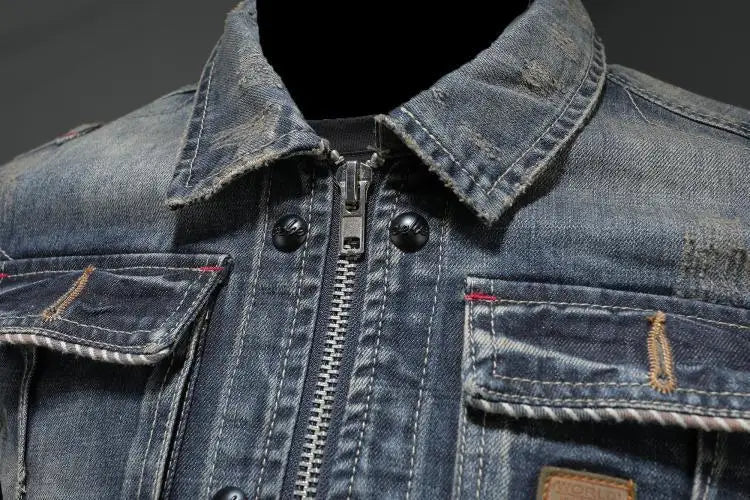 Dames Denimjacke Vintage Stijl Casual 4