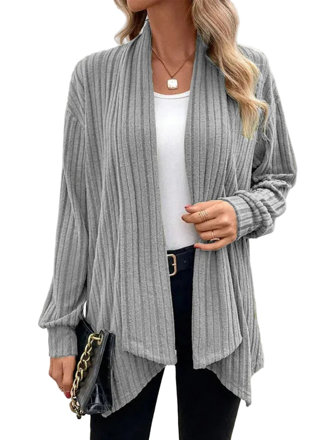 Dames Drape Cardigan met Ribbels 0