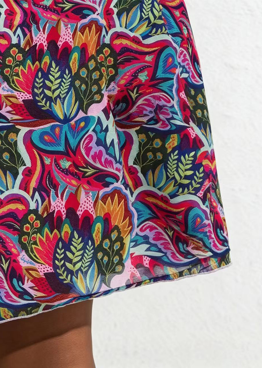 Dames Drie-delige Badmode Set Boheemse Marineprint 3