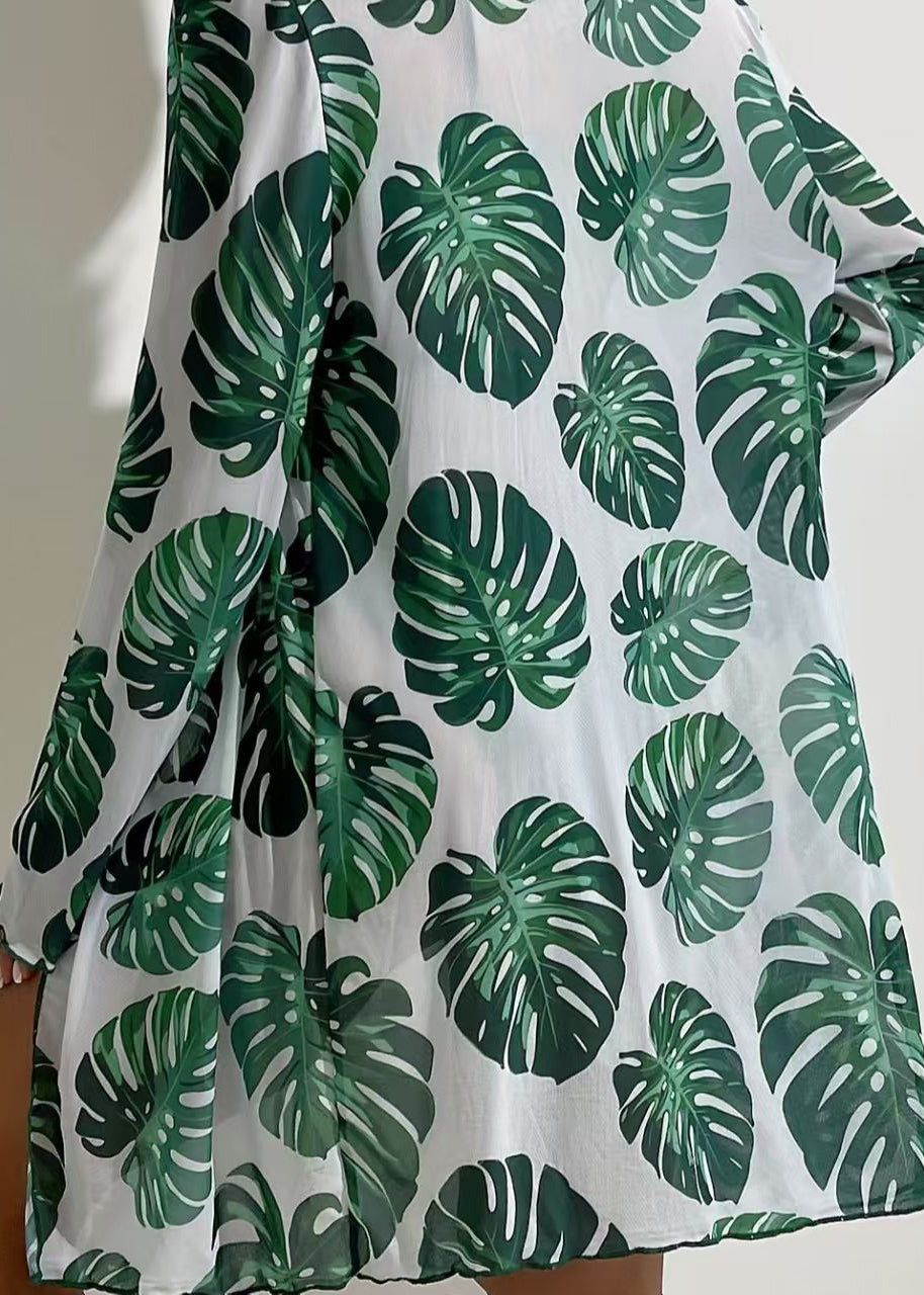 Dames Drie-delige Zwemkleding Set met Kruisband 4
