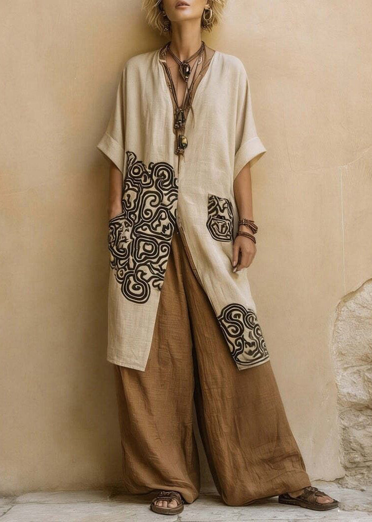 Dames Driedelige Set Boho V-halsprint 1