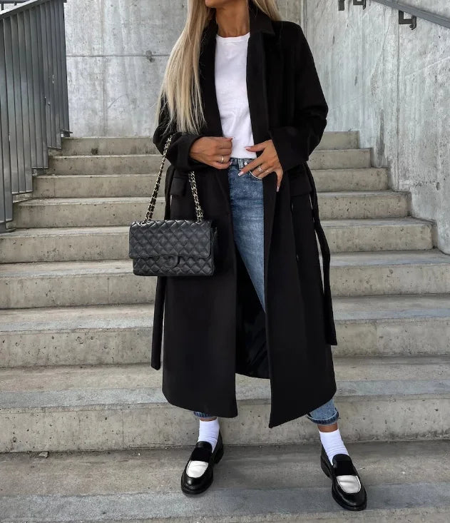 Dames Dubbelzijdige Wollen Jas Tijdloos 3