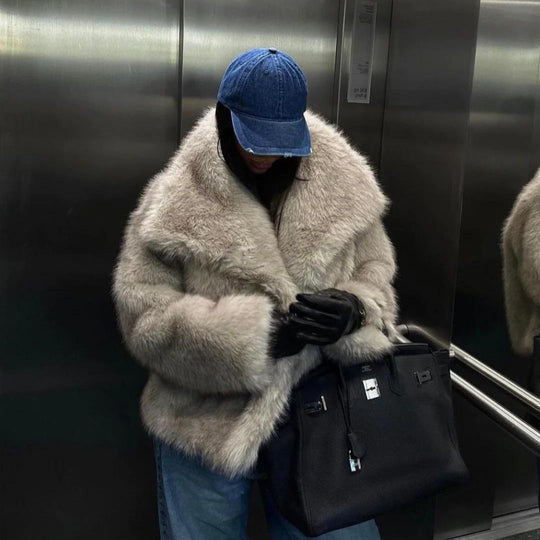 Dames ECO Pelsfrak met Verantwoordelijke Stijl 0