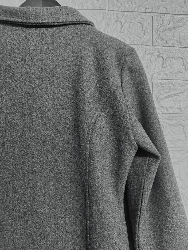 Dames Eenknops Mantel Met Lange Mouwen 2