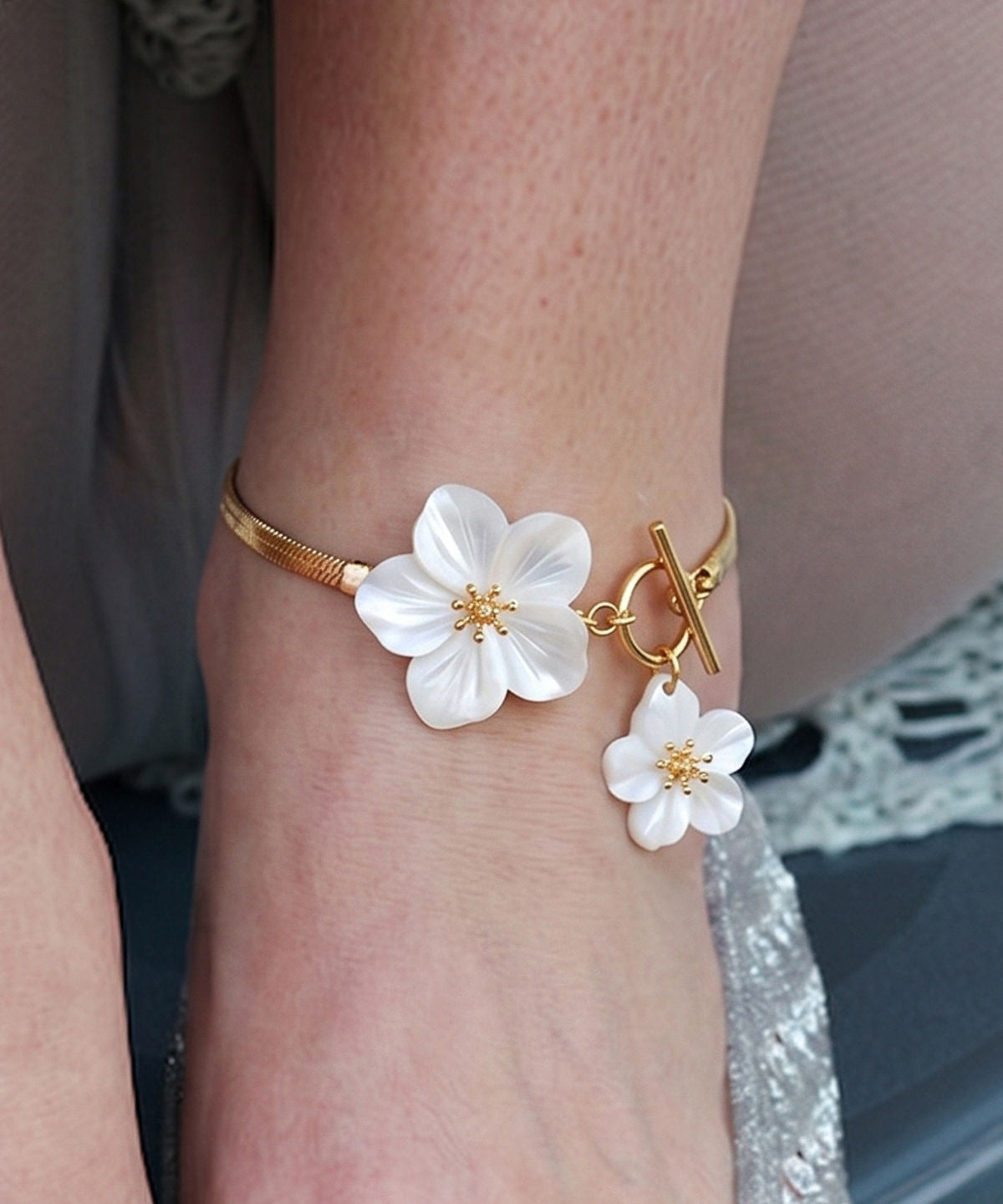 Dames Enkelband Bloemen Design 3