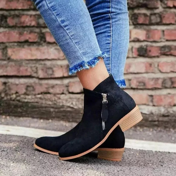 Dames Enkellaarsjes Met Ritssluiting Stijlvol En Chic 1