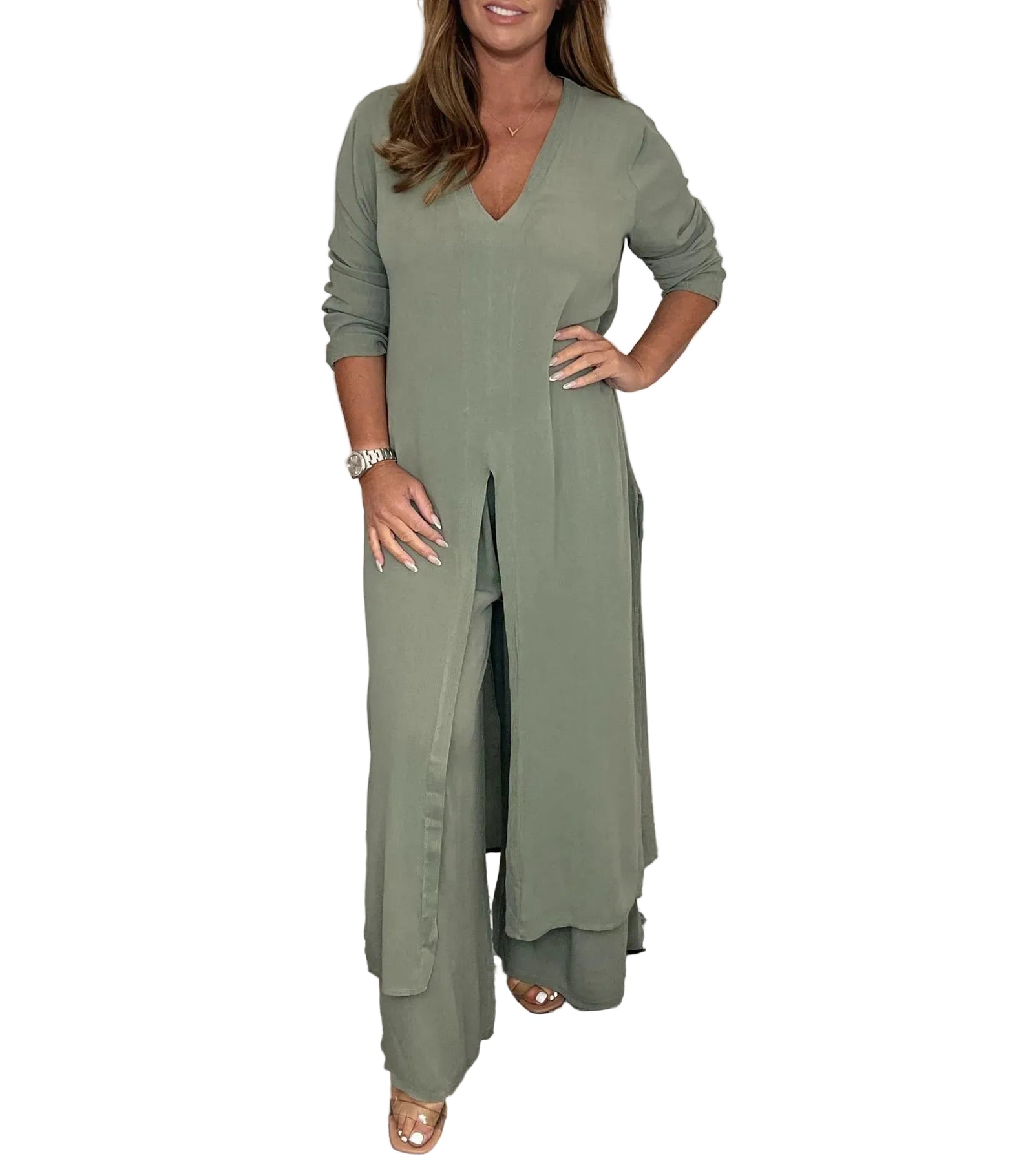Dames Ensemble Top en Broek Stijlvol 0
