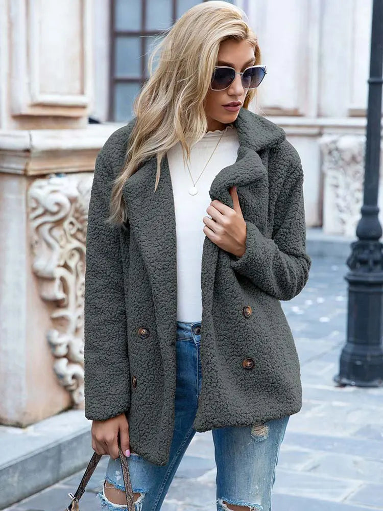 Dames Faux Fur Jas Luxe Stijl 0