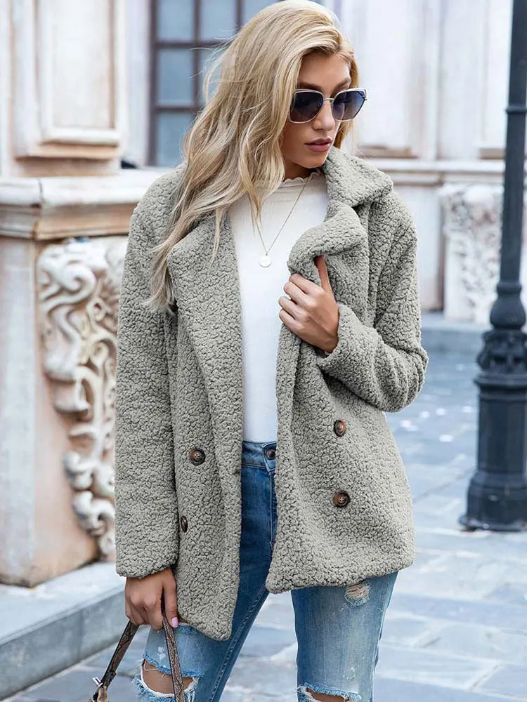 Dames Faux Fur Jas Luxe Stijl 10
