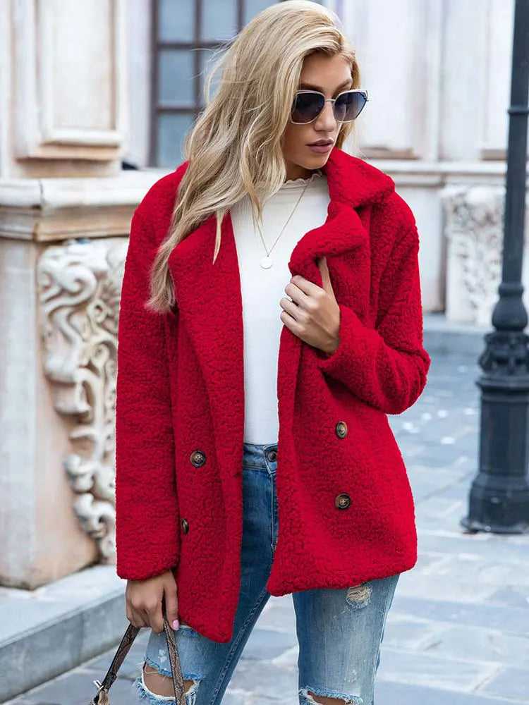 Dames Faux Fur Jas Luxe Stijl 11
