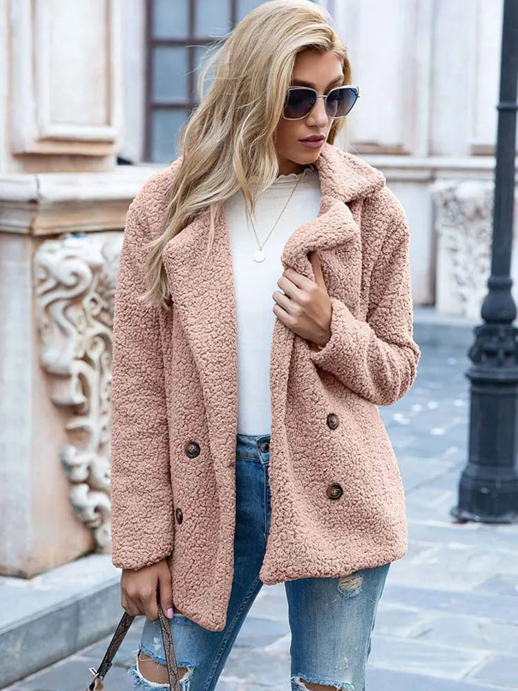 Dames Faux Fur Jas Luxe Stijl 12