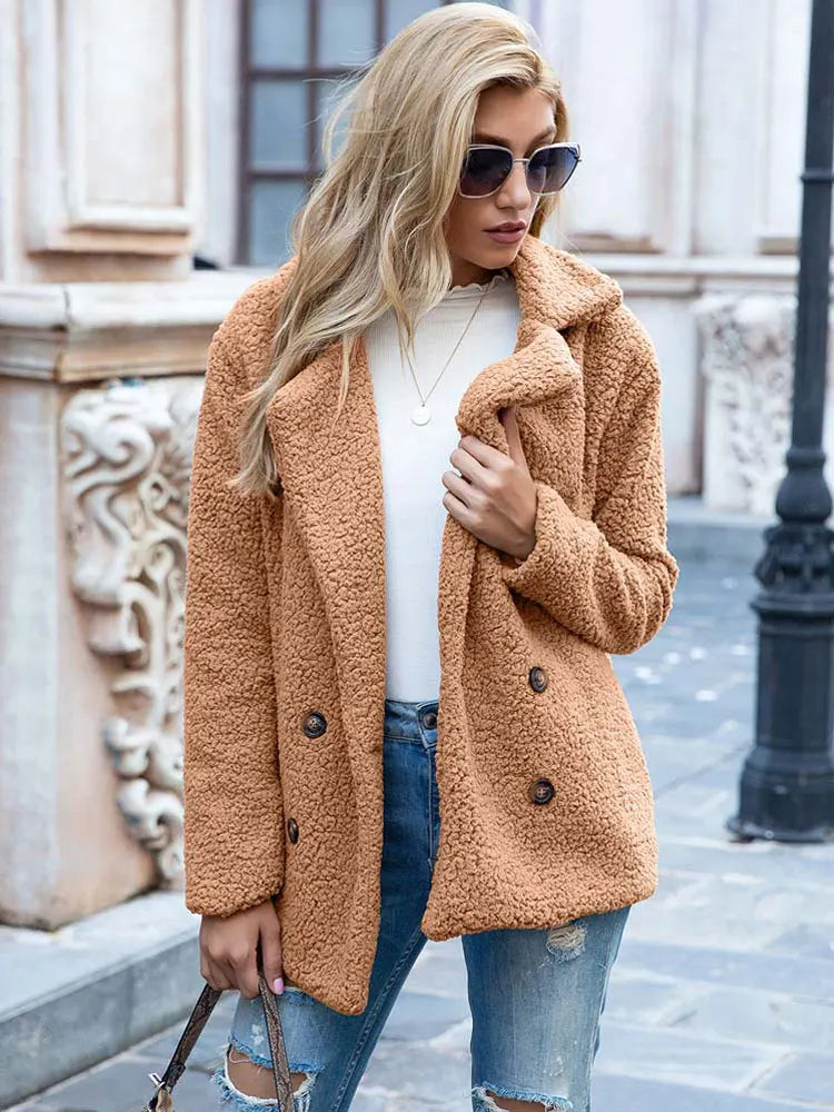 Dames Faux Fur Jas Luxe Stijl 13