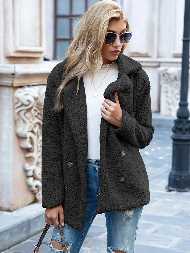 Dames Faux Fur Jas Luxe Stijl 15