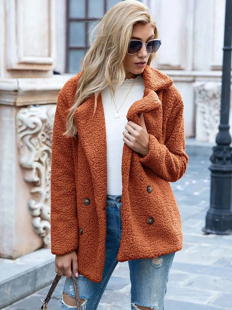 Dames Faux Fur Jas Luxe Stijl 17