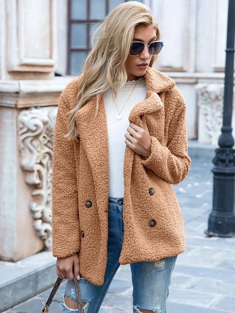Dames Faux Fur Jas Luxe Stijl 2