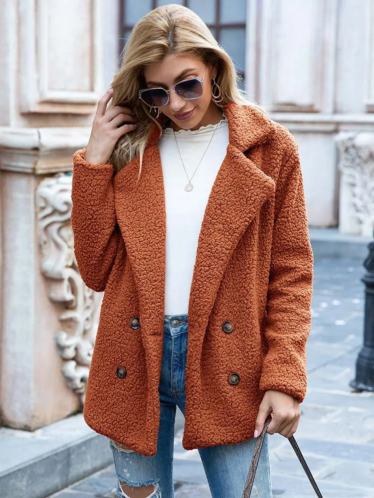 Dames Faux Fur Jas Luxe Stijl 4