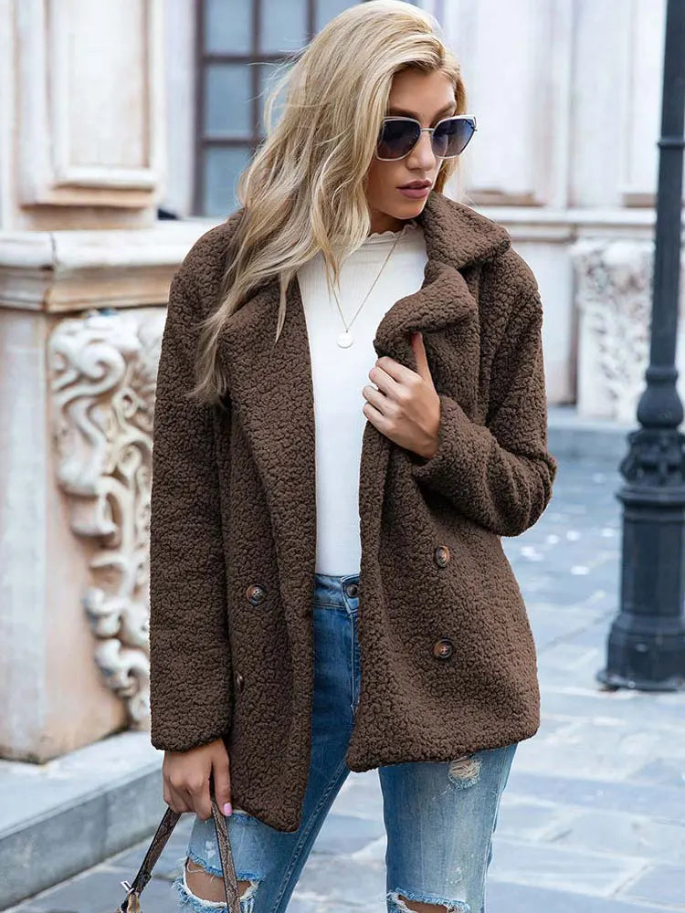 Dames Faux Fur Jas Luxe Stijl 8