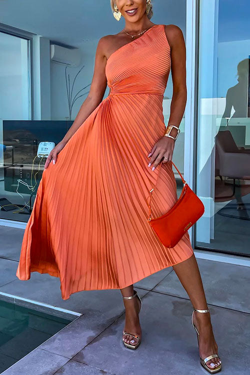 Dames Feestjurk One-Shoulder Met Uitgesneden Taille 3