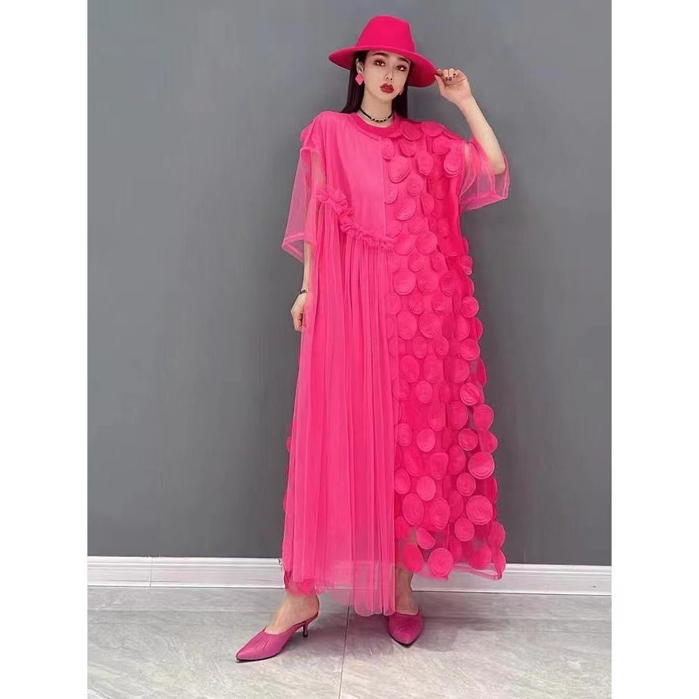 Dames Feestjurk Tulle Asymmetrisch met Halve Mouwen voor Bruiloft en Speciale Gelegenheden 9