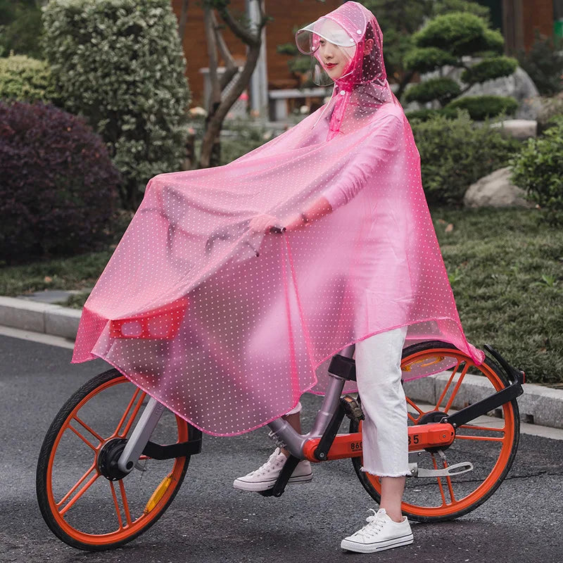 Dames Fiets Regenponcho Transparant Waterdicht PVC 1