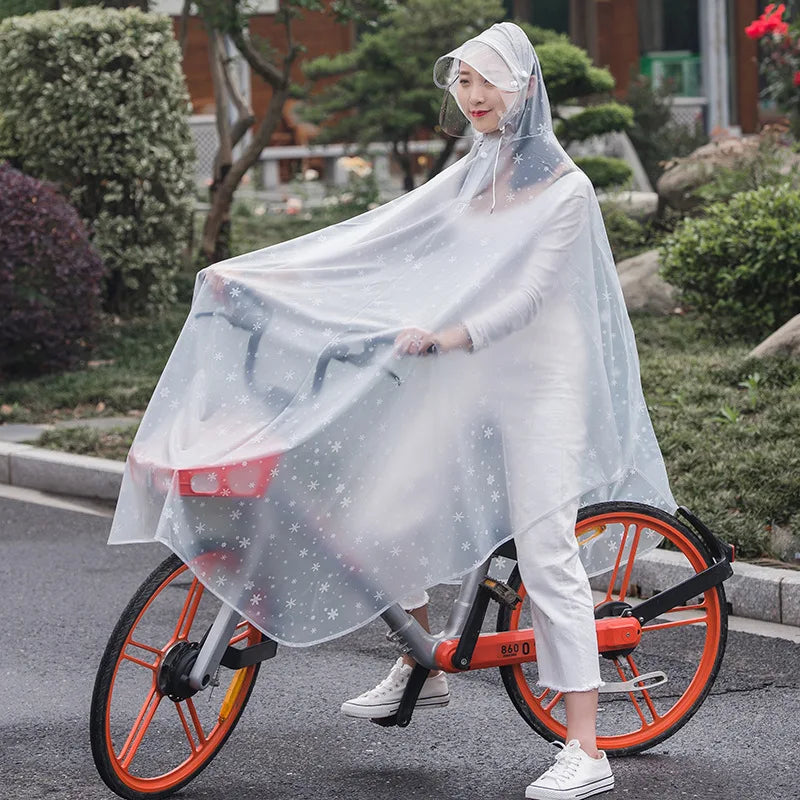 Dames Fiets Regenponcho Transparant Waterdicht PVC 5