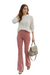 Dames Flared Broek Hoge Taille Zachte Gemengde Stof 0