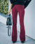 Dames Flared Broek Hoge Taille Zachte Gemengde Stof 6