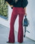 Dames Flared Broek Hoge Taille Zachte Gemengde Stof 7