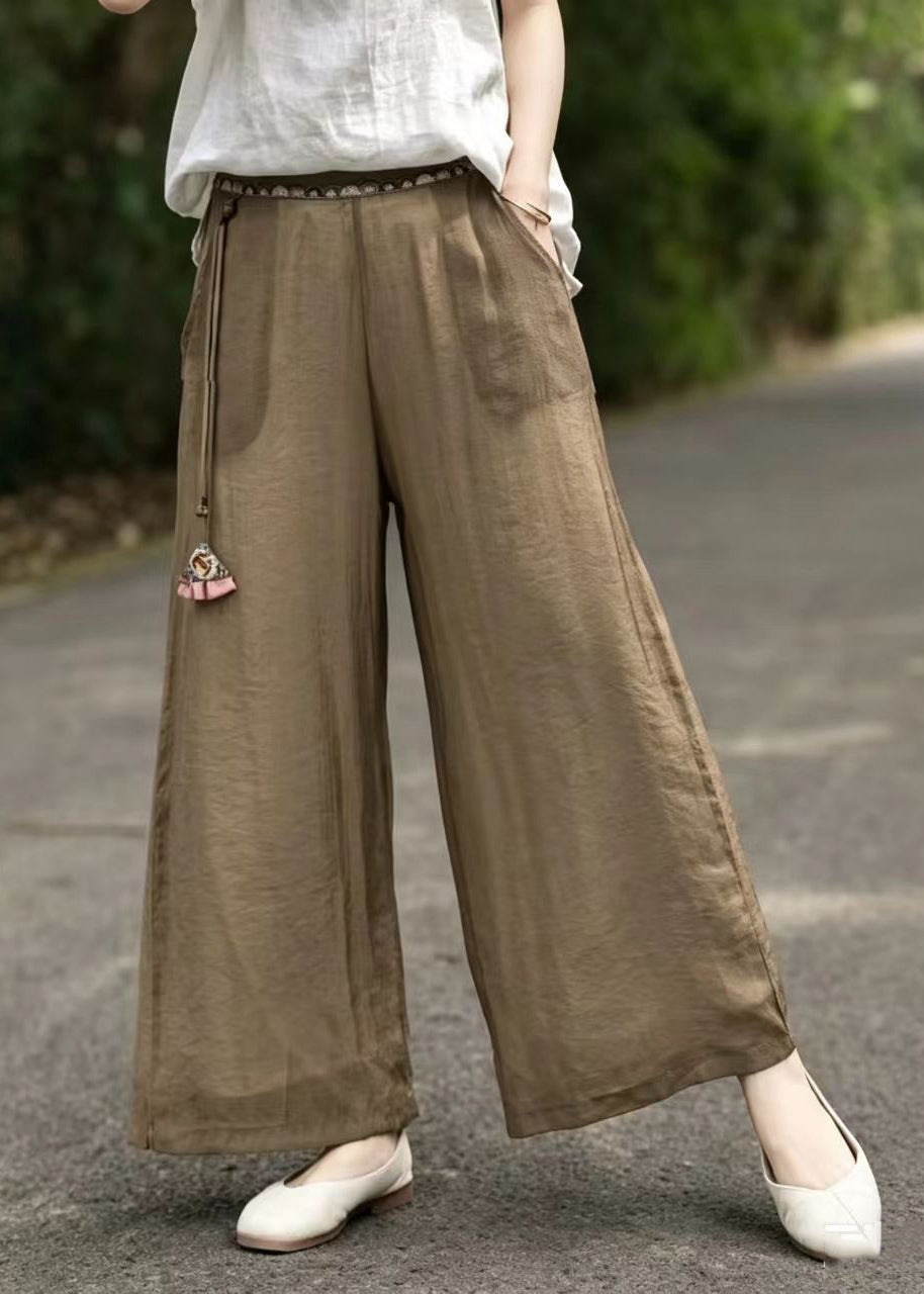 Dames Flared Broek Met Wijde Pijpen En Borduursels 1