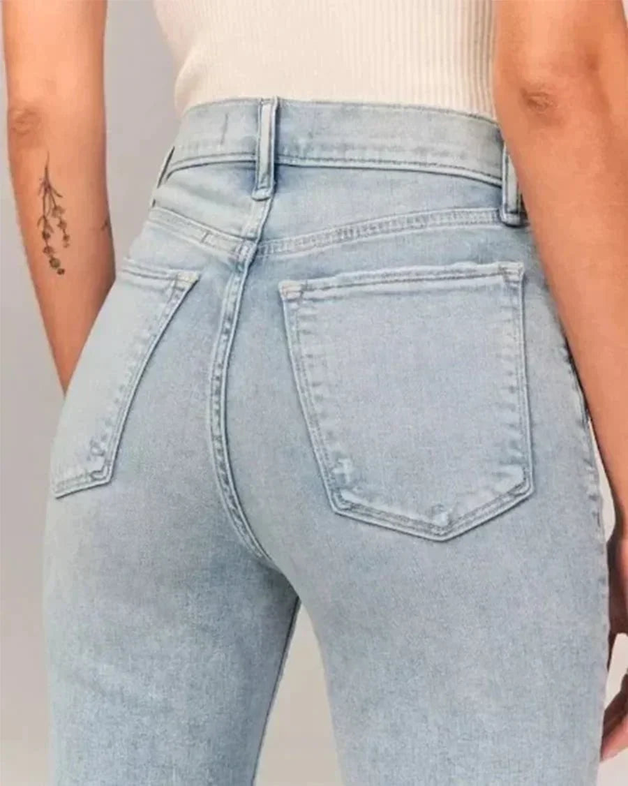 Dames Flared Jeans Hoge Taille 4