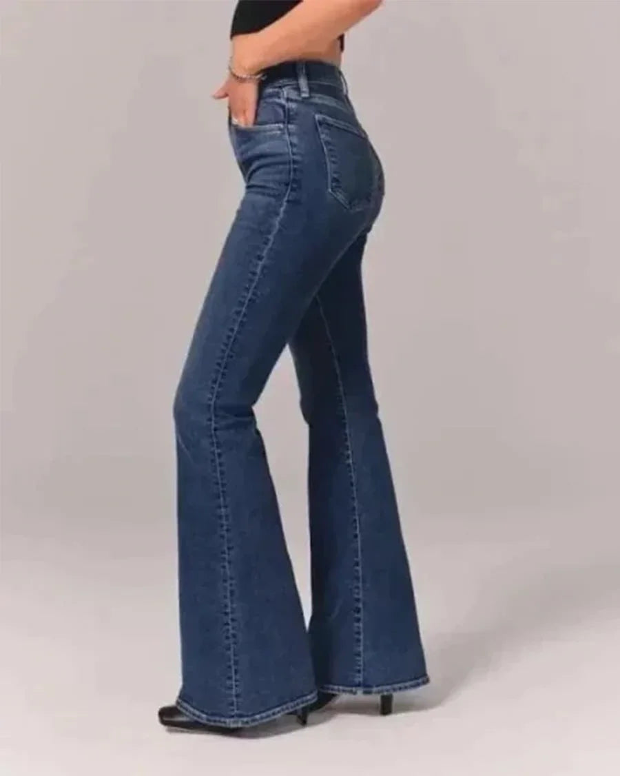 Dames Flared Jeans Hoge Taille 8