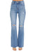 Dames Flared Jeans Hoog Taille Medium Denim 0