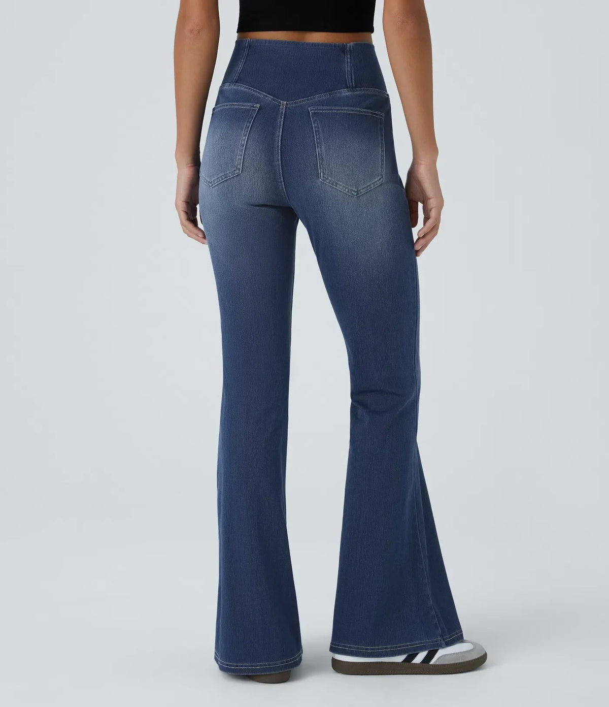 Dames Flared Pants Hoog Taille Elastisch 5