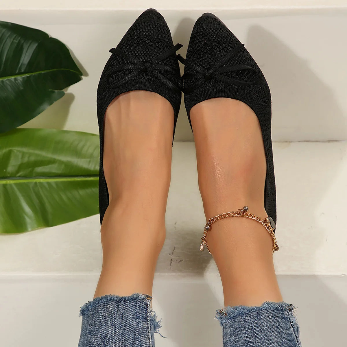 Dames Flats Met Strikdesign 3