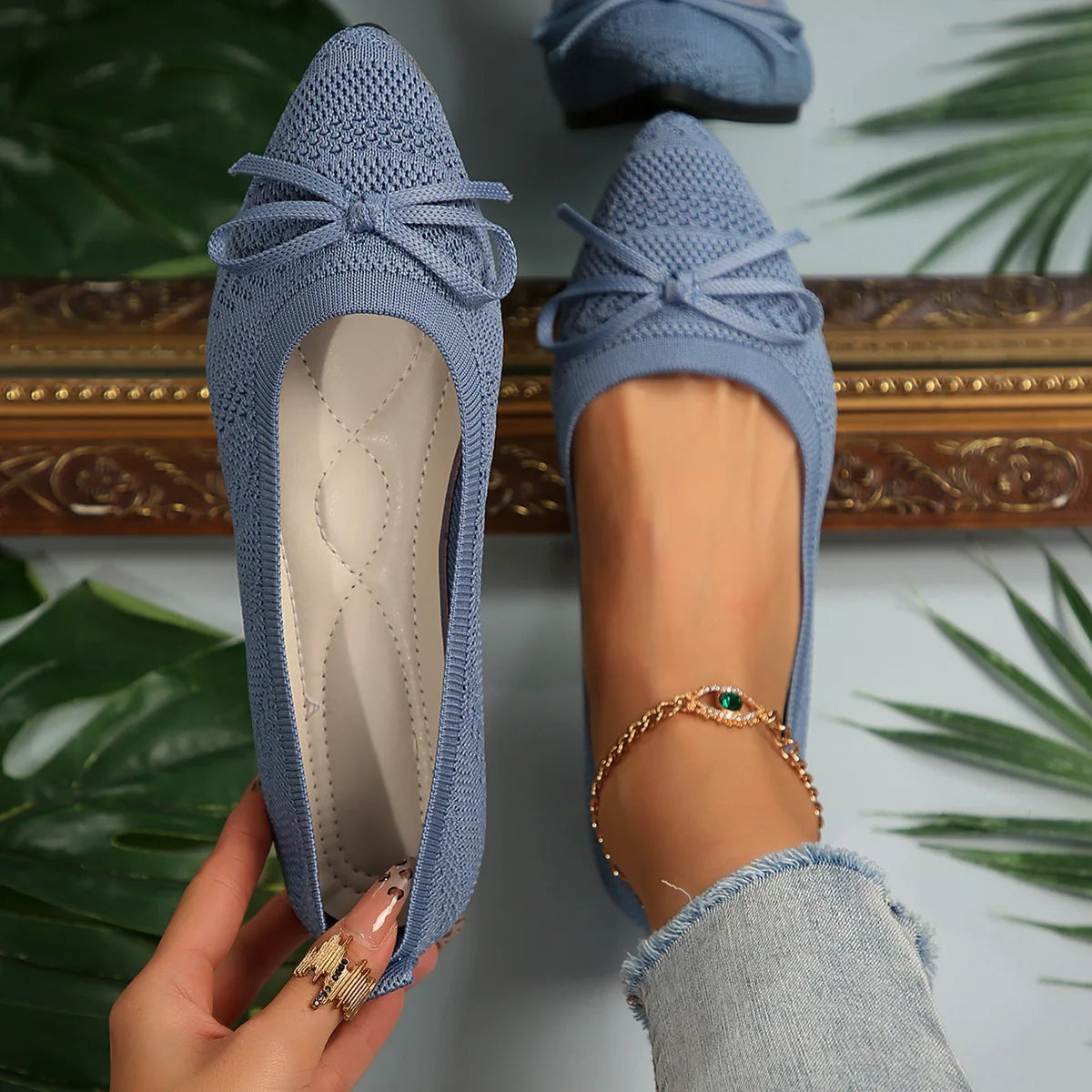 Dames Flats Met Strikdesign 5