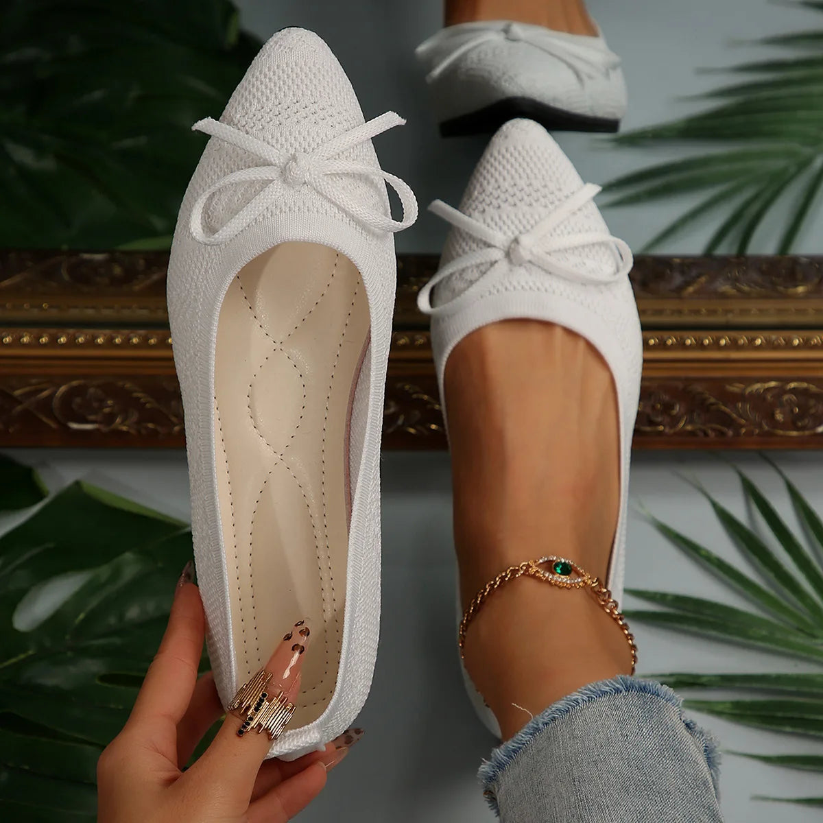 Dames Flats Met Strikdesign 6
