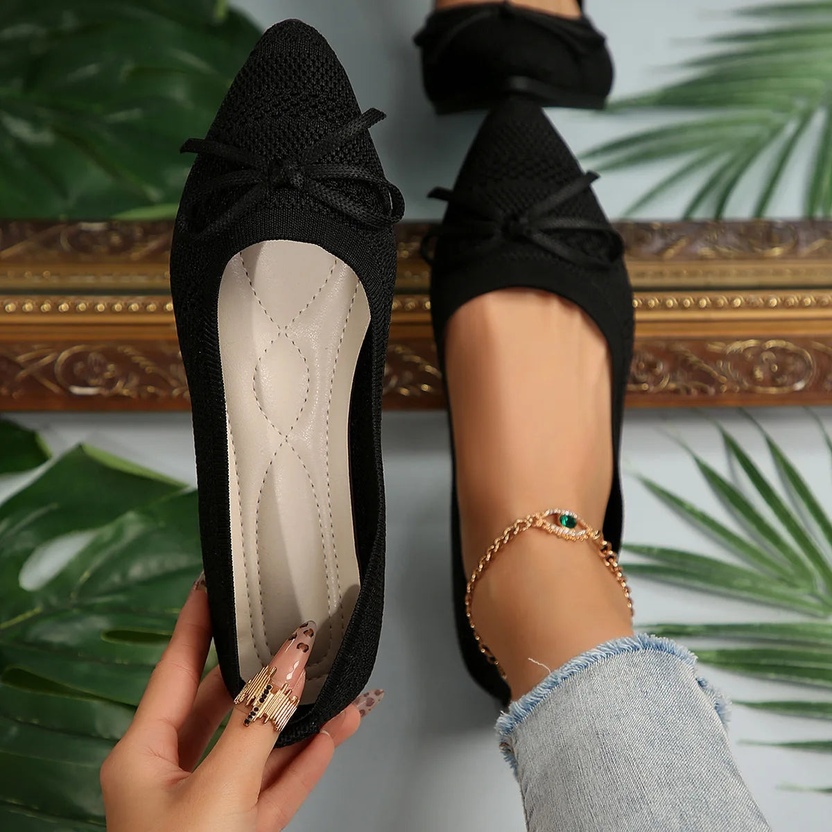 Dames Flats Met Strikdesign 8