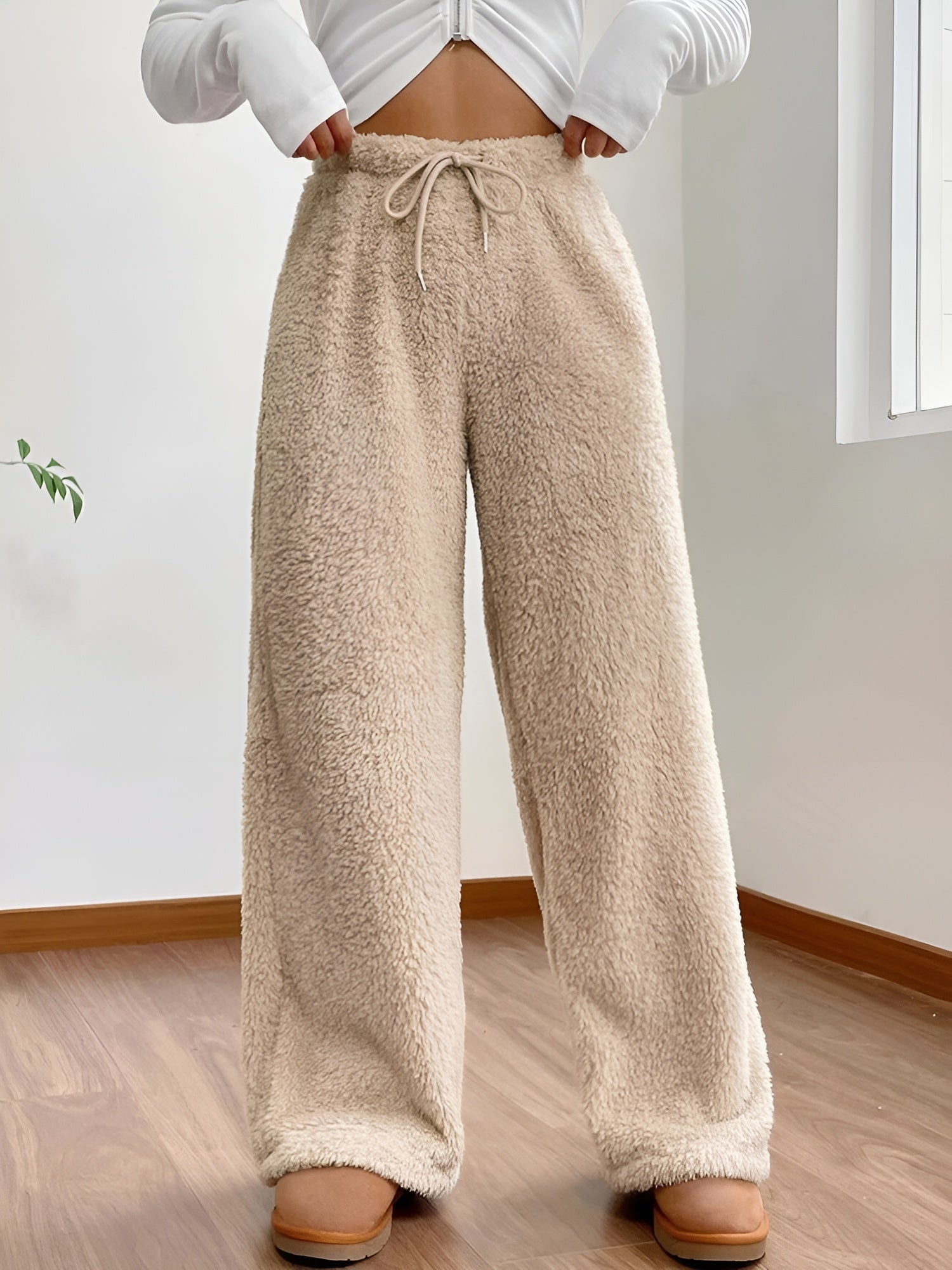 Dames Fleece Broek Met Hoge Taille 2