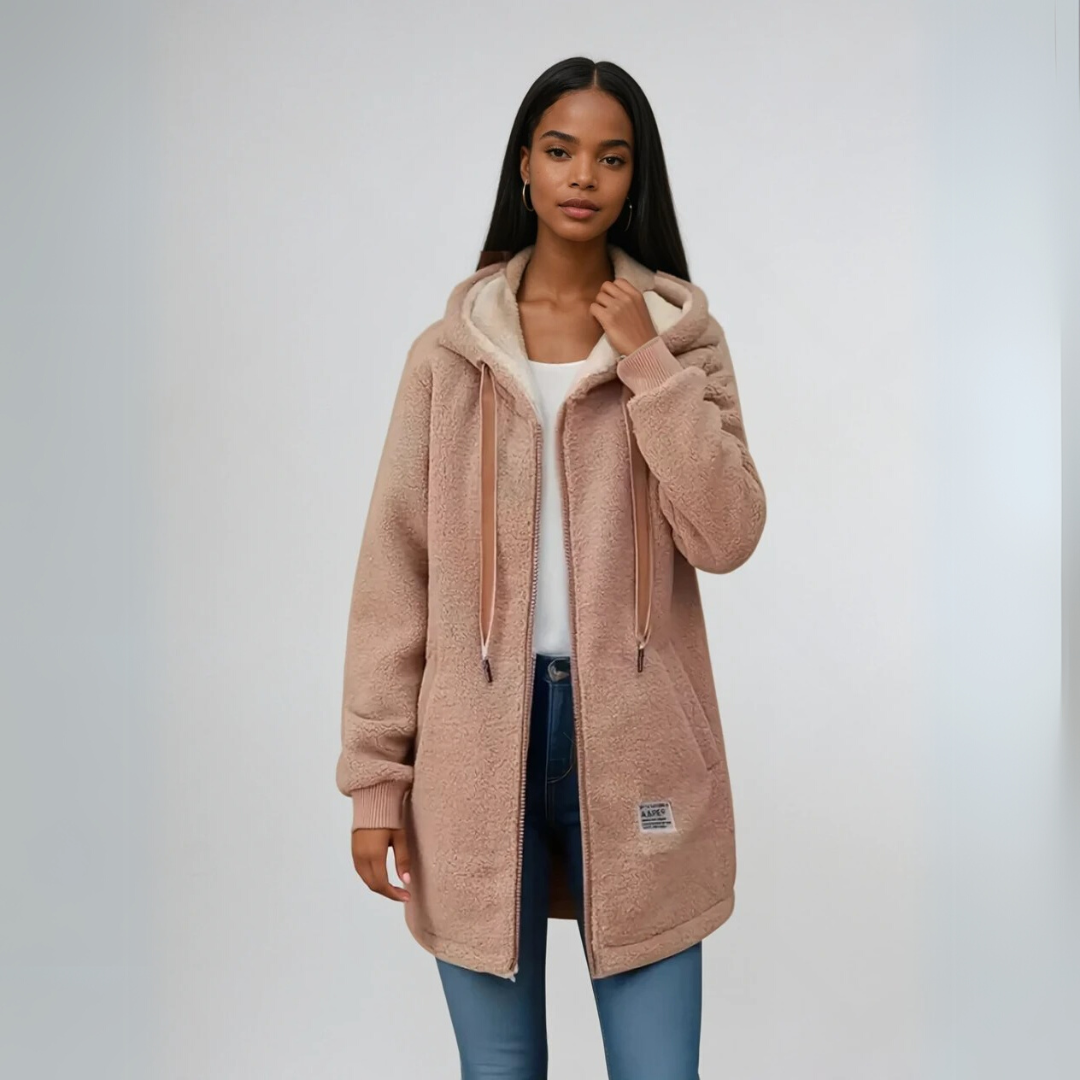 Dames Fleece Jacket Oversized Sherpa Voering 2