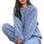 Dames Fleece Pyjama Set Warm en Comfortabel voor Nachtkleding 0