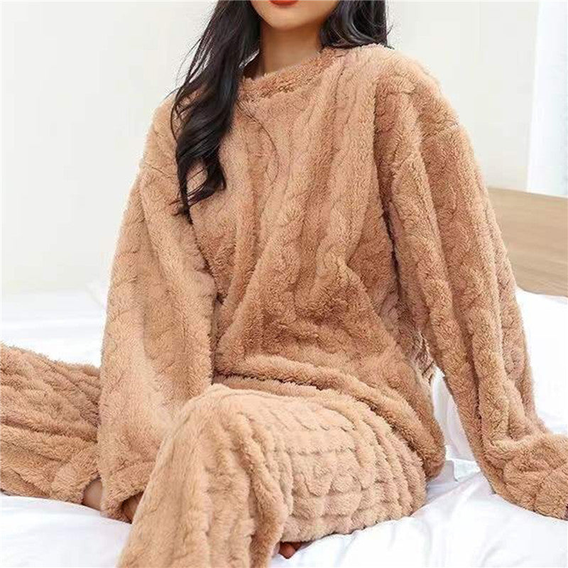 Dames Fleece Pyjama Set Warm en Comfortabel voor Nachtkleding 6