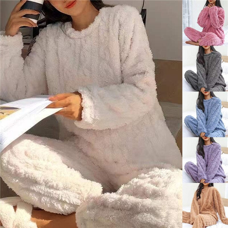 Dames Fleece Pyjamaset Comfortabel 1