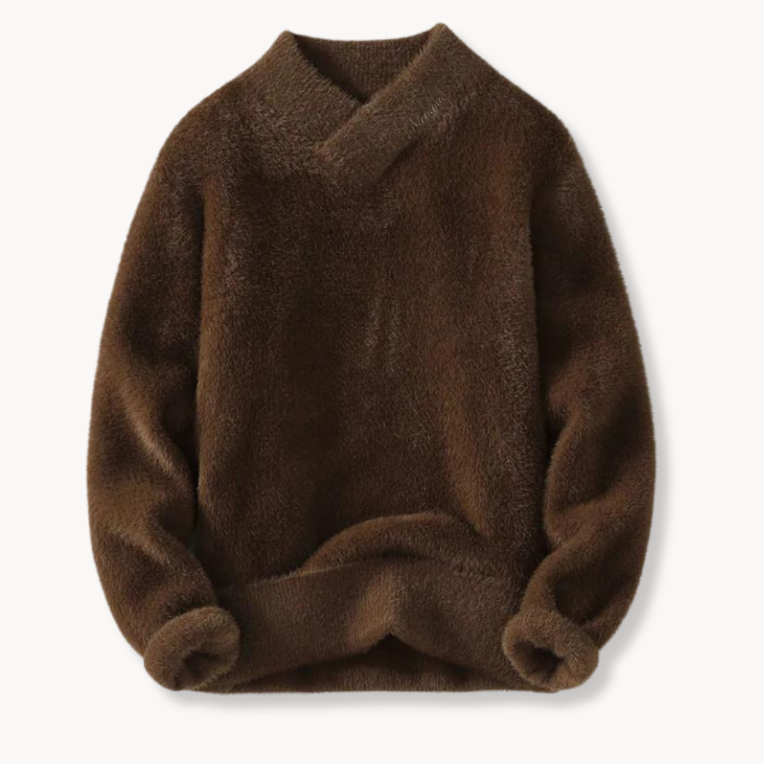 Dames Fleece Trui met Hoge V-hals 3