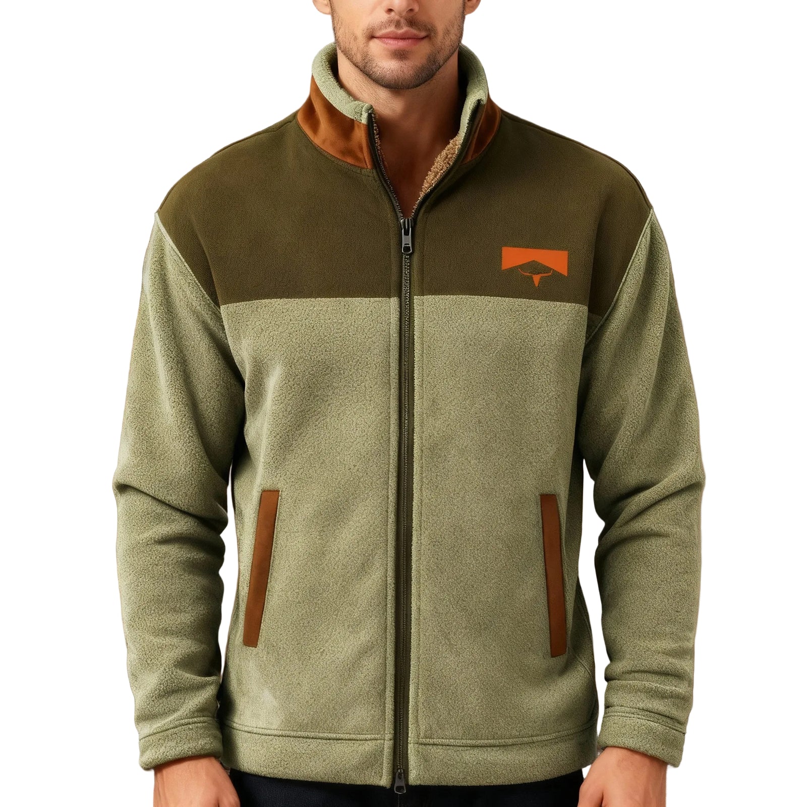 Dames Fleecejack Casual met 3D-Print 0