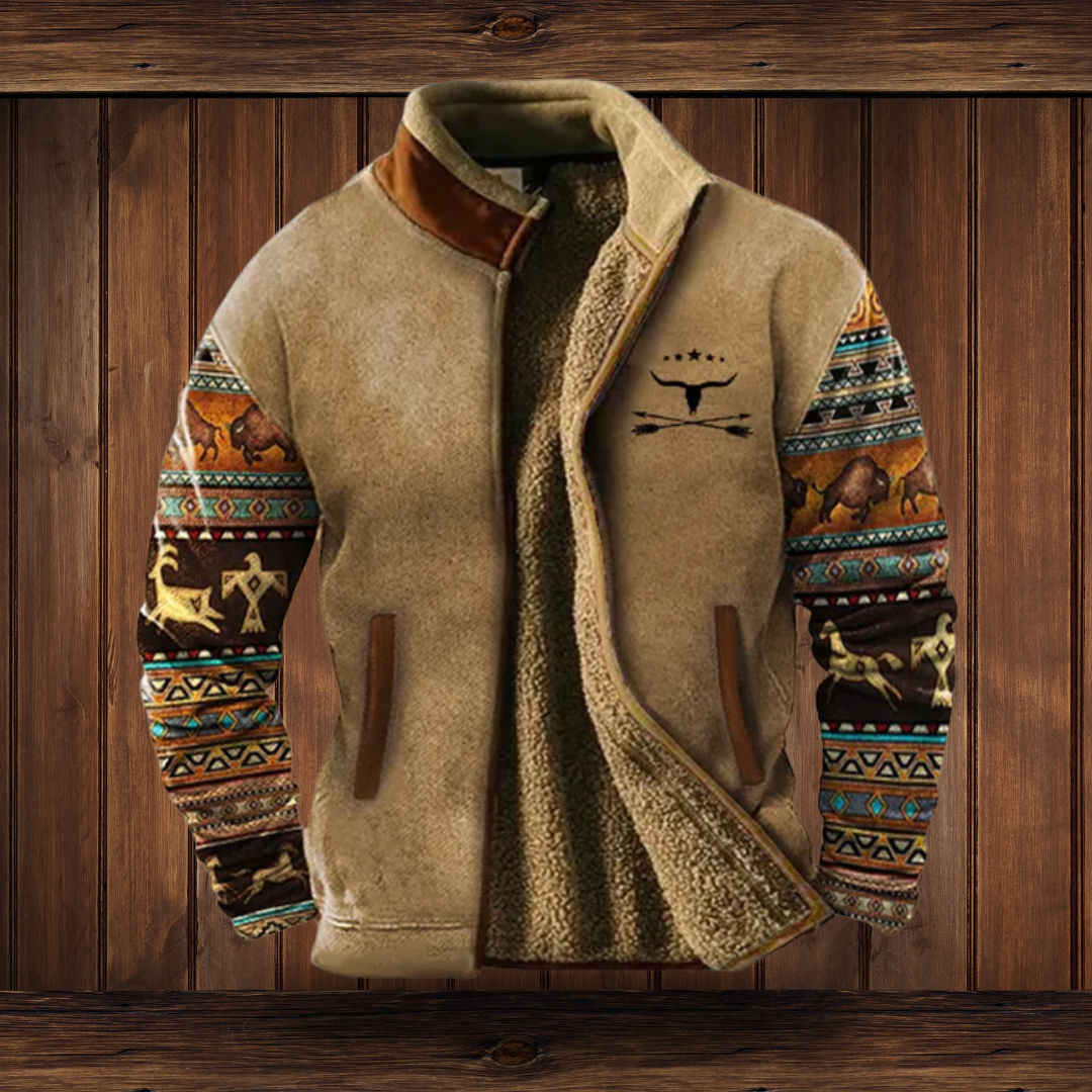 Dames Fleecejack Casual met 3D-Print 4