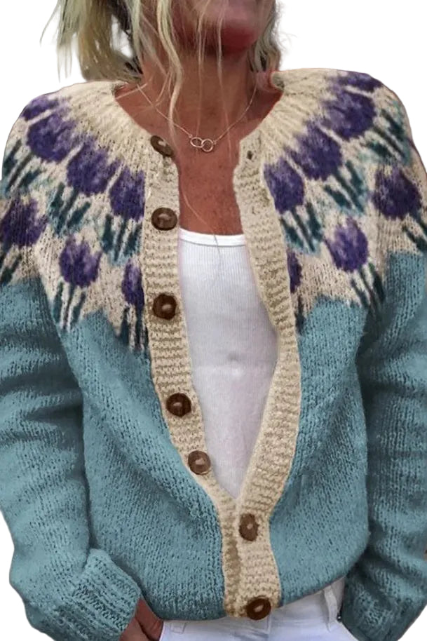 Dames Gebloemd Vest Casual Stijl 0